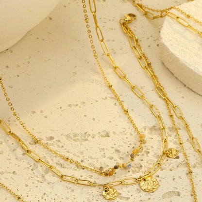 18K Gold-Plated Double-Layered Necklace