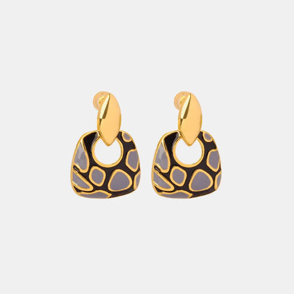 Copper Oil Drip Earrings