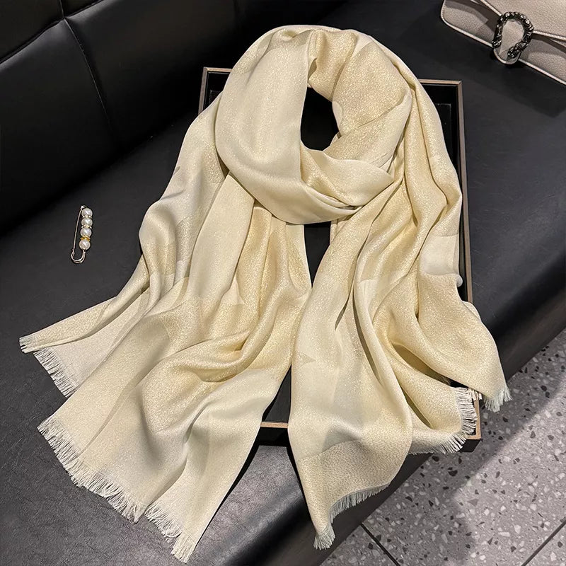 Lightweight Raw Hem Scarf