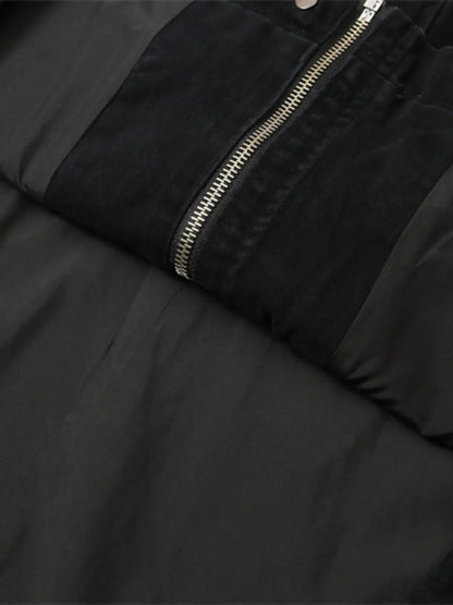 Men's Plus Size Drawstring Long Sleeve Jacket