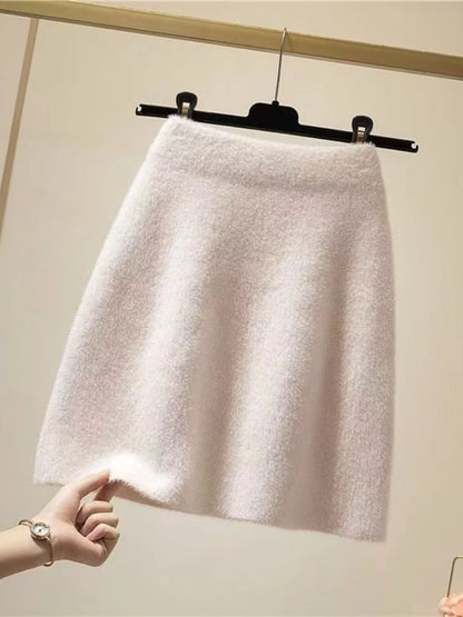 Plush Knit Mini Skirt