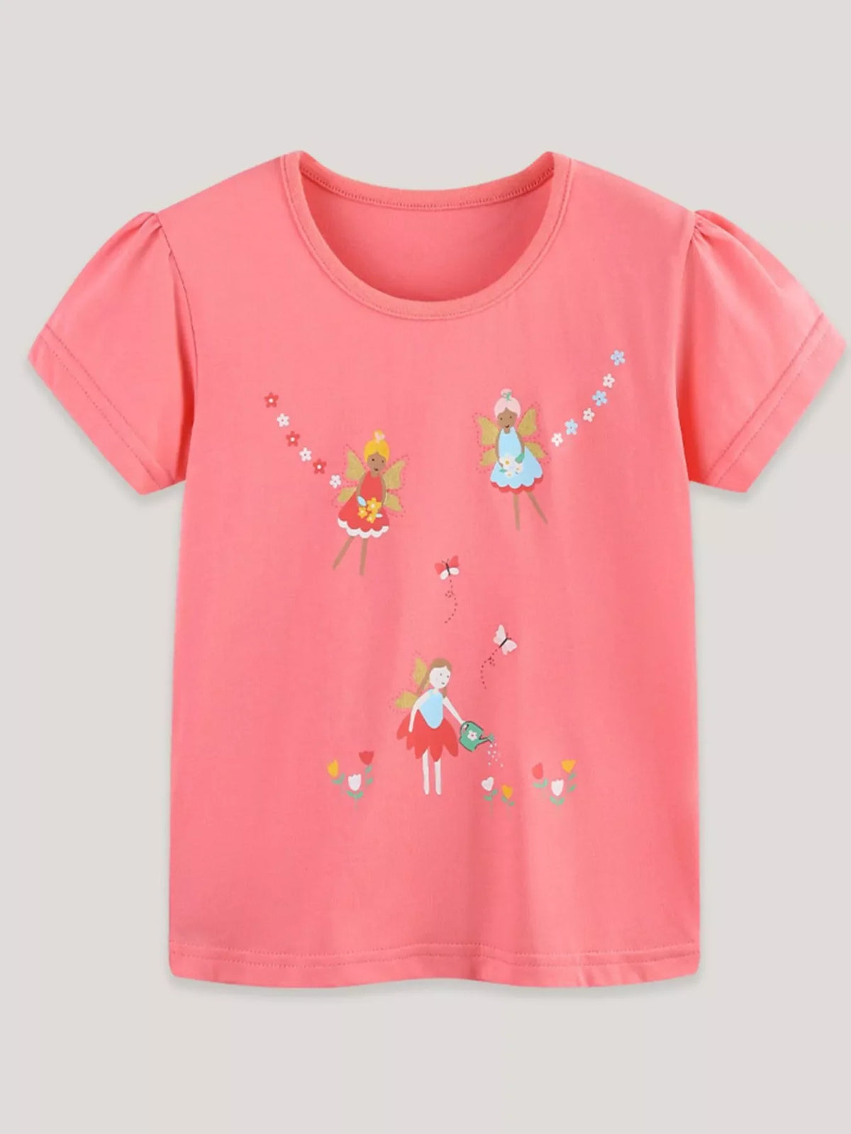 Children's Fairy Print Short Sleeve T-Shirt