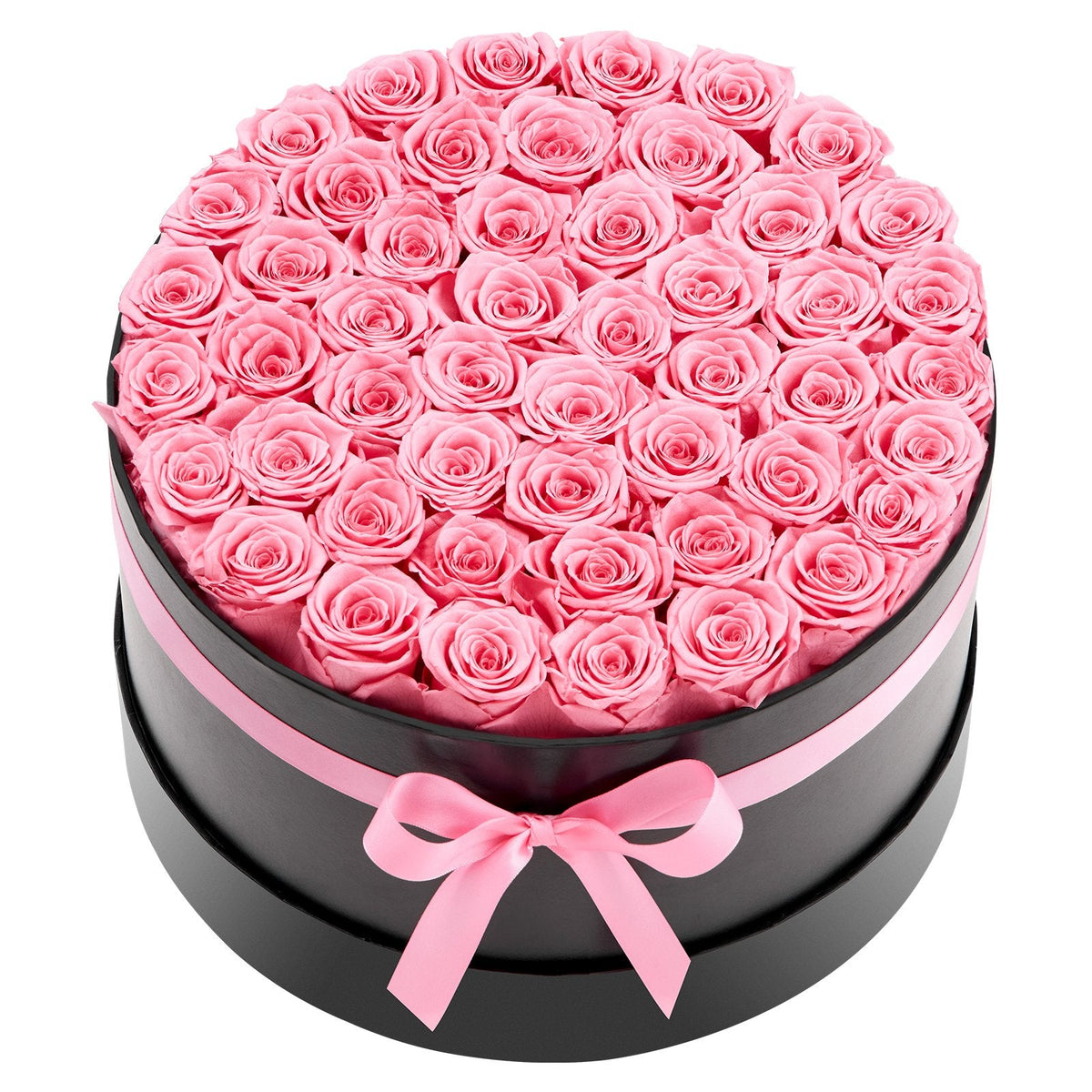 Forever Flowers, 50 Preserved Roses In A Box, Eternal Flowers Immortal Bouquet Birthday Present For Delivery Prime Women Her Wife Mothers, Anniversary, Valentine's Day,Christmas, Sweet Pink