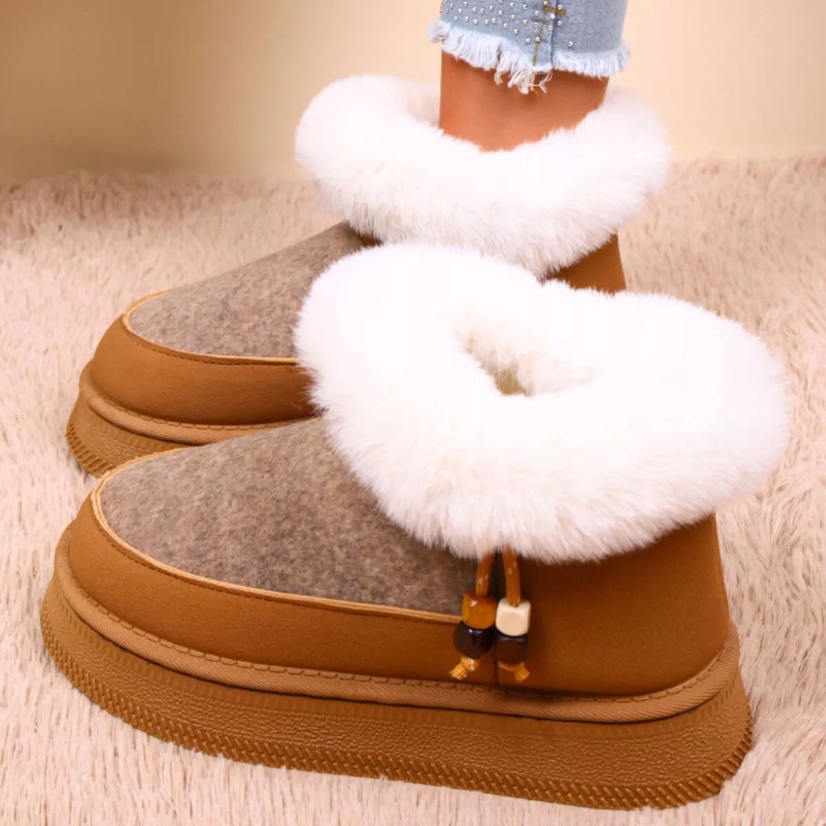 Round Toe Platform Boots