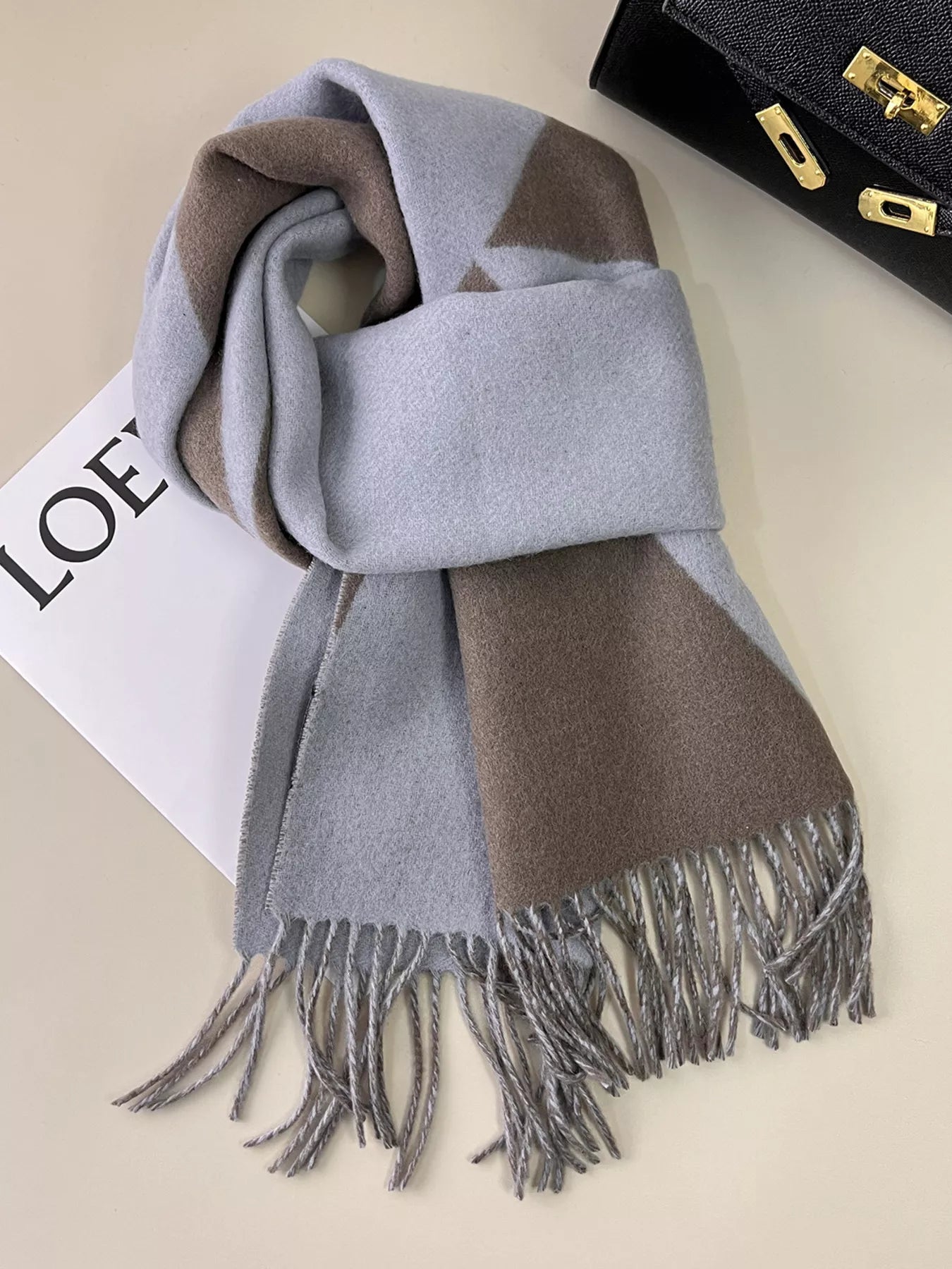 Fringe Color Block Scarf