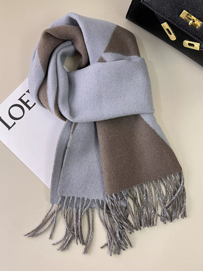 Fringe Color Block Scarf