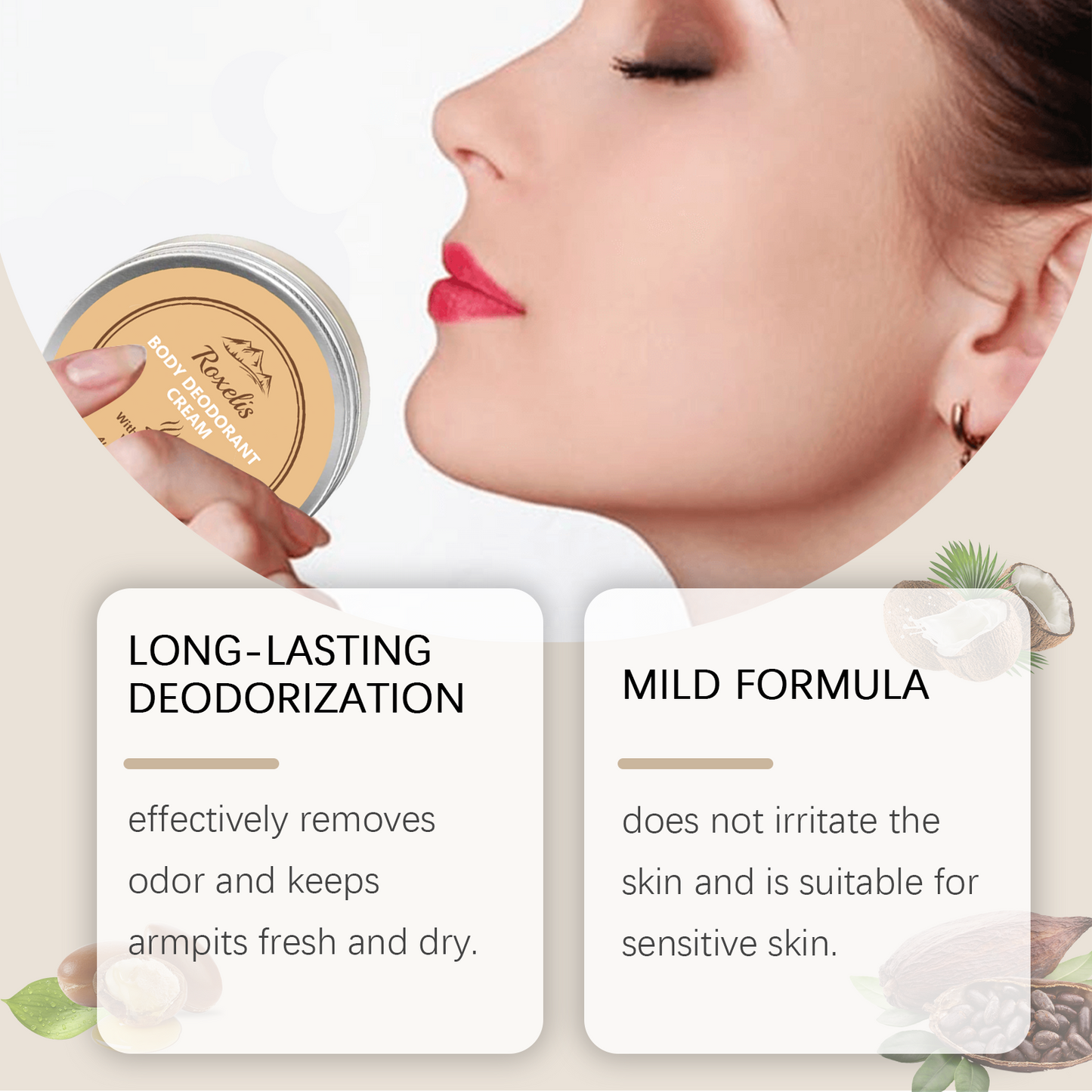 Roxelis Body Care Cream Gentle Formula Nourishes And Soothes Skin Refreshing And Non-Greasy Body Fragrance Retaining Care Cream