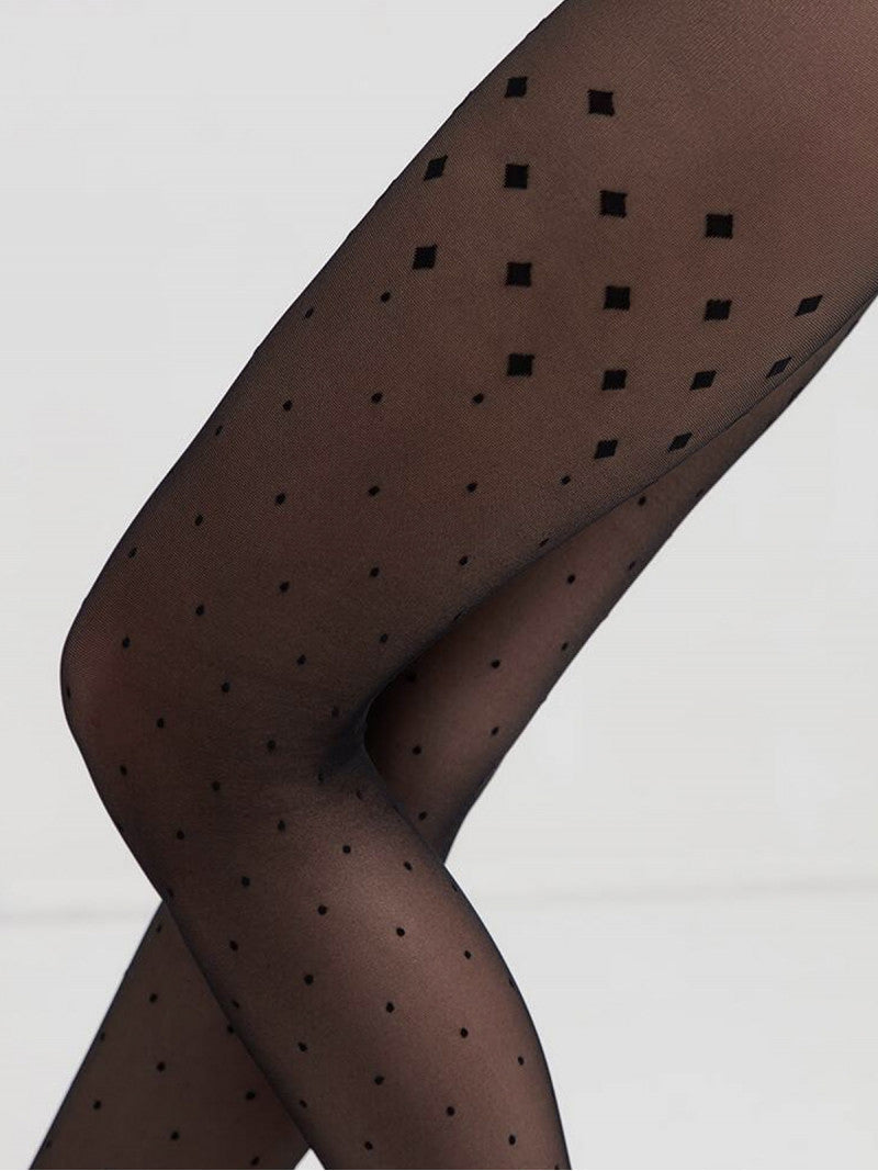 Conte Evening 20 Den - Fantasy Women's Tights with pattern "dots and triangles", imitating stockings (21С-93СП)