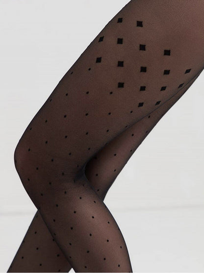 Conte Evening 20 Den - Fantasy Women's Tights with pattern "dots and triangles", imitating stockings (21С-93СП)