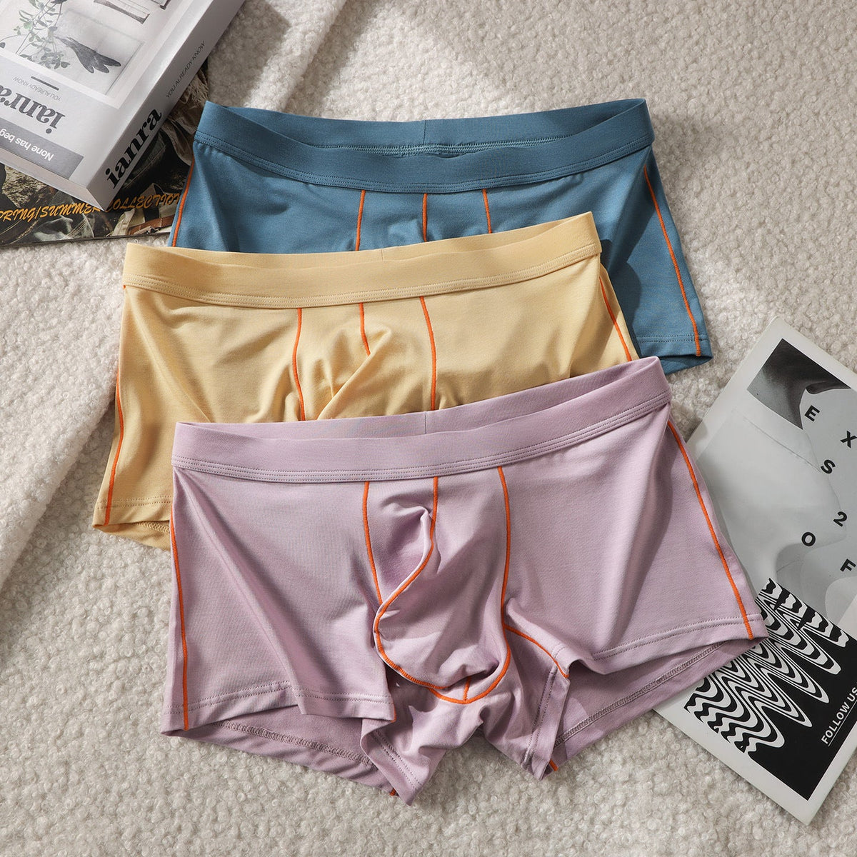 Mens Lyocell Breathable Plus-Size Boxer Briefs