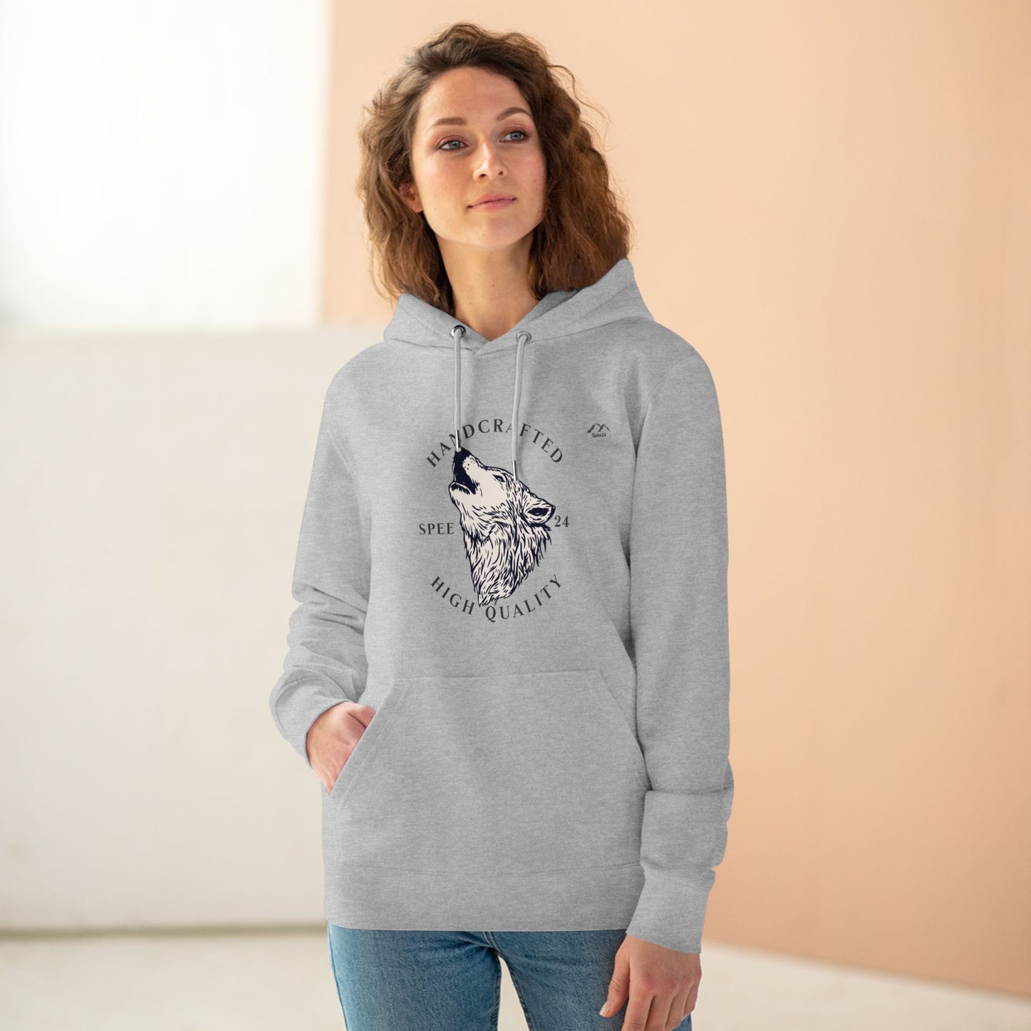 HD-052ML-24 Howling Wolf Hoodie Wolf Art Wilderness Howl Design