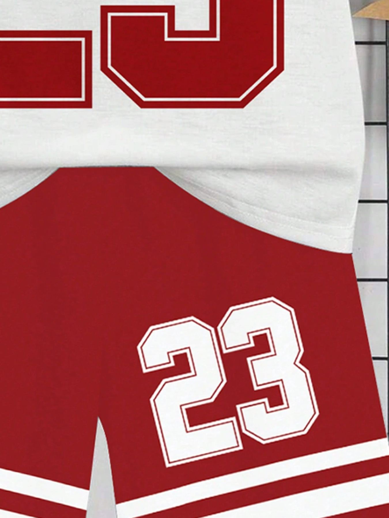 Children's 23 Number Graphic Tee and Shorts Set