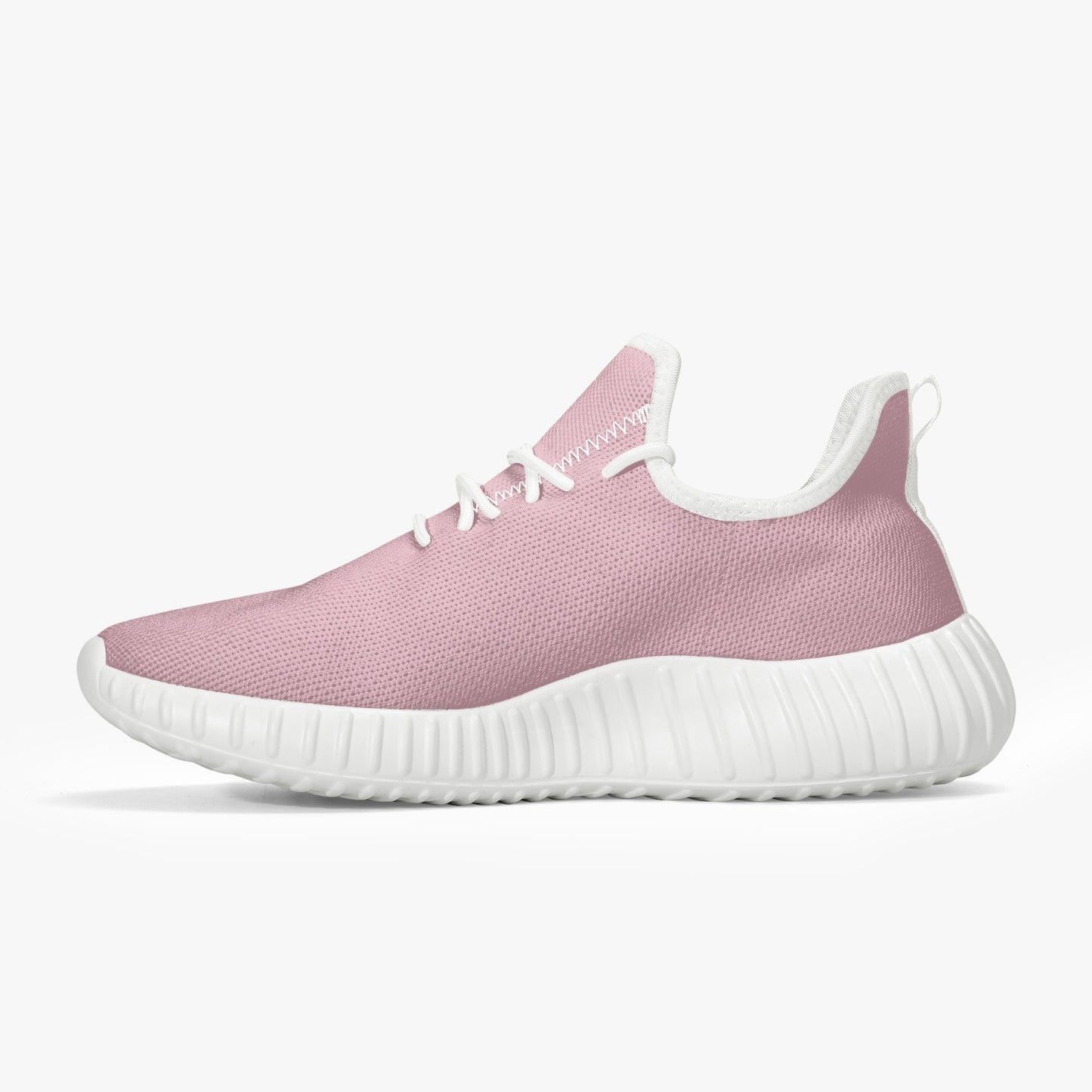 SHO-014PNK-24  Blush Pink Mesh Knit Sneakers Lightweight Athletic Shoes for Women Breathable Running Shoes Casual Walking Sneakers