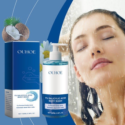 OUHOE Salicylic Acid Shower Gel Gently Cleanses Body Skin, Exfoliates Oil Control And Moisturizes Refreshing Body Wash