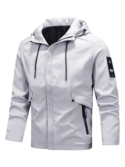 Men's Plus Size Casual Hooded Windproof Jacket