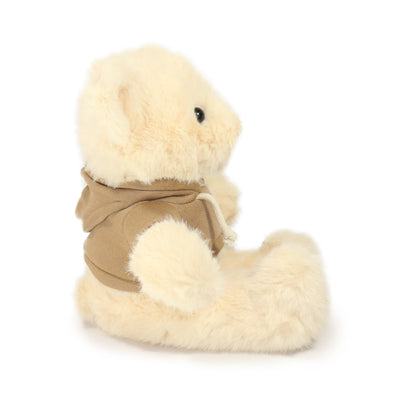 12-inch Fashionable Good Vibes Bear with Brown Hoodie