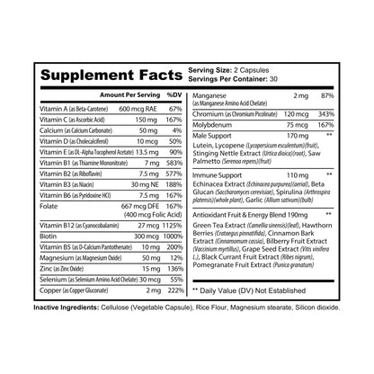 Titanite Multivitamin for Men Supplement (60 Capsules)