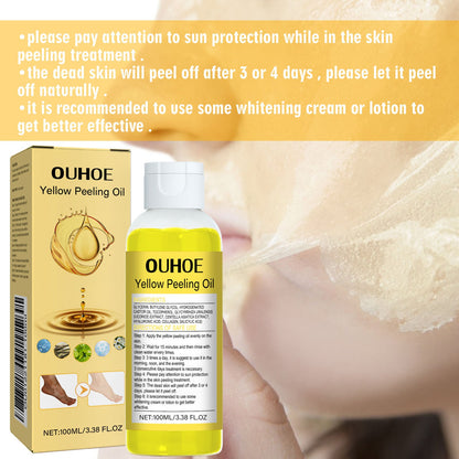 OUHOE Yellow Exfoliating Oil Hydrates And Moisturizes Skincare Body, Clears Skin, Brighens Skin Tone