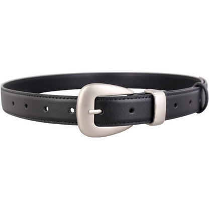 Buckle Skinny Leather Belt