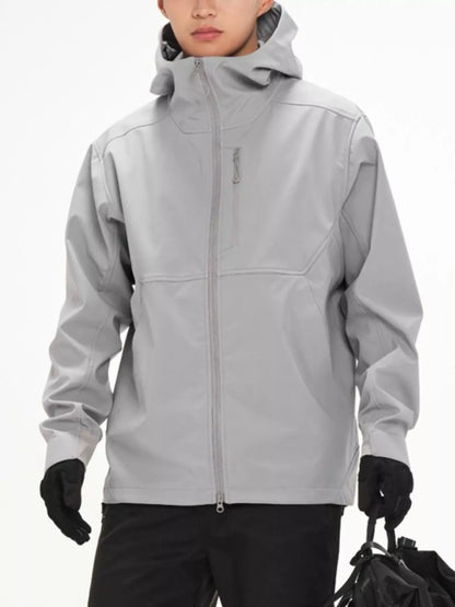 Men's Full Size Zip Up Long Sleeve Jacket Plus Size