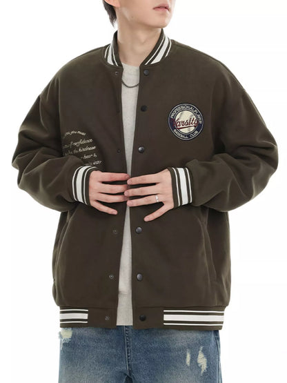 Men's Plus Size Snap Down Dropped Shoulder Jacket