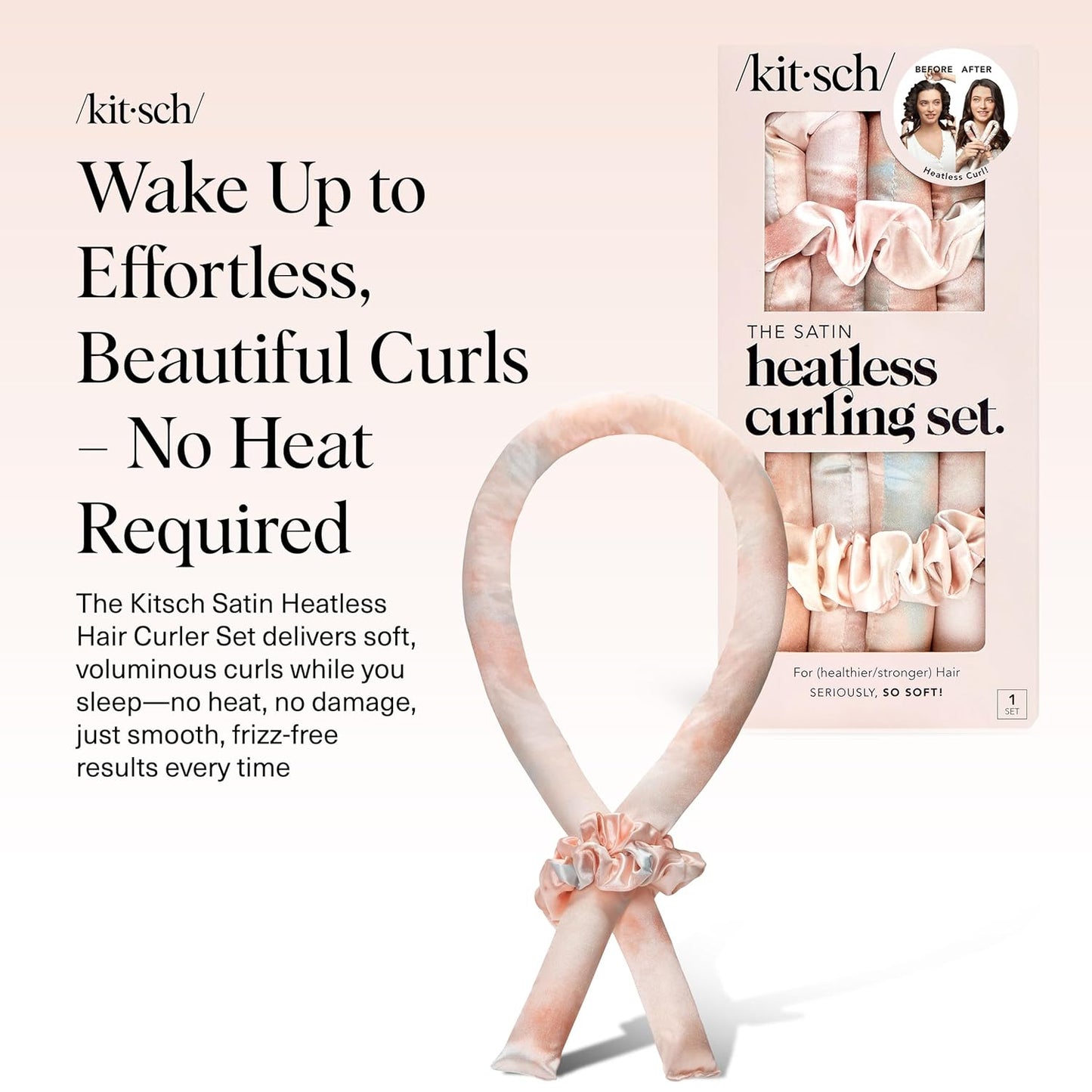 KITSCH Satin Heatless Curling Set