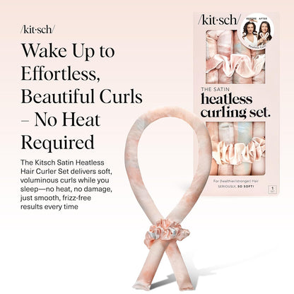 KITSCH Satin Heatless Curling Set