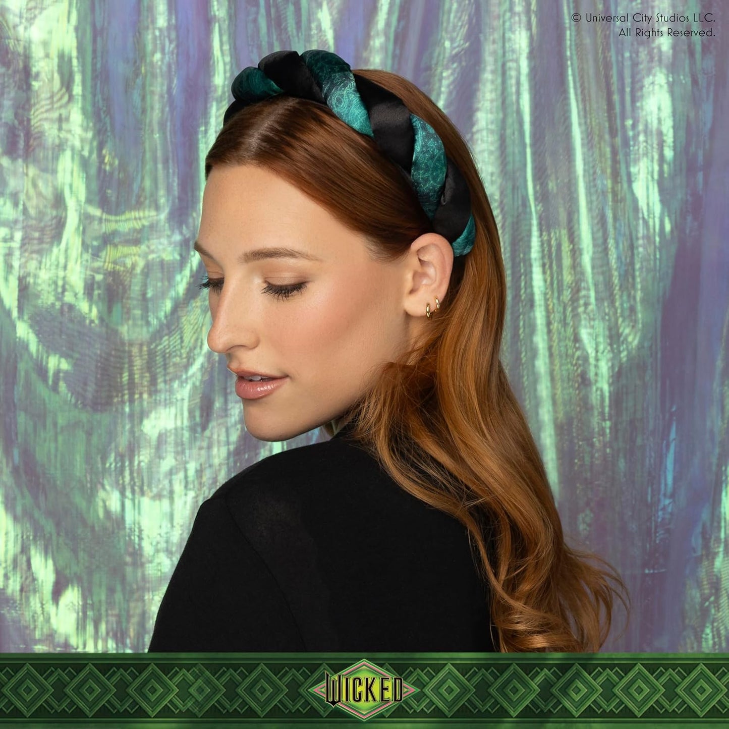 WICKED By Conair Elphaba Satin Twisted Spa Headband