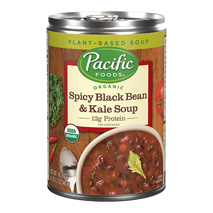 Pacific Foods Spicy Black Bean & Kale Soup (Pack of 12-16.3 Oz)