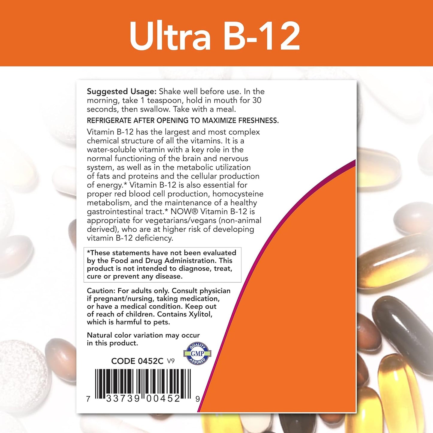Now Foods Ultra B12 Liquid Complex - High-Potency Vitamin B12 Supplement for Energy and Nerve Health - 4 fl oz