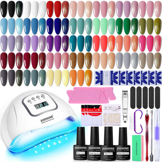 JODSONE Gel Nail Polish Kit with U V Light 32 Colors Gel Polish Nail