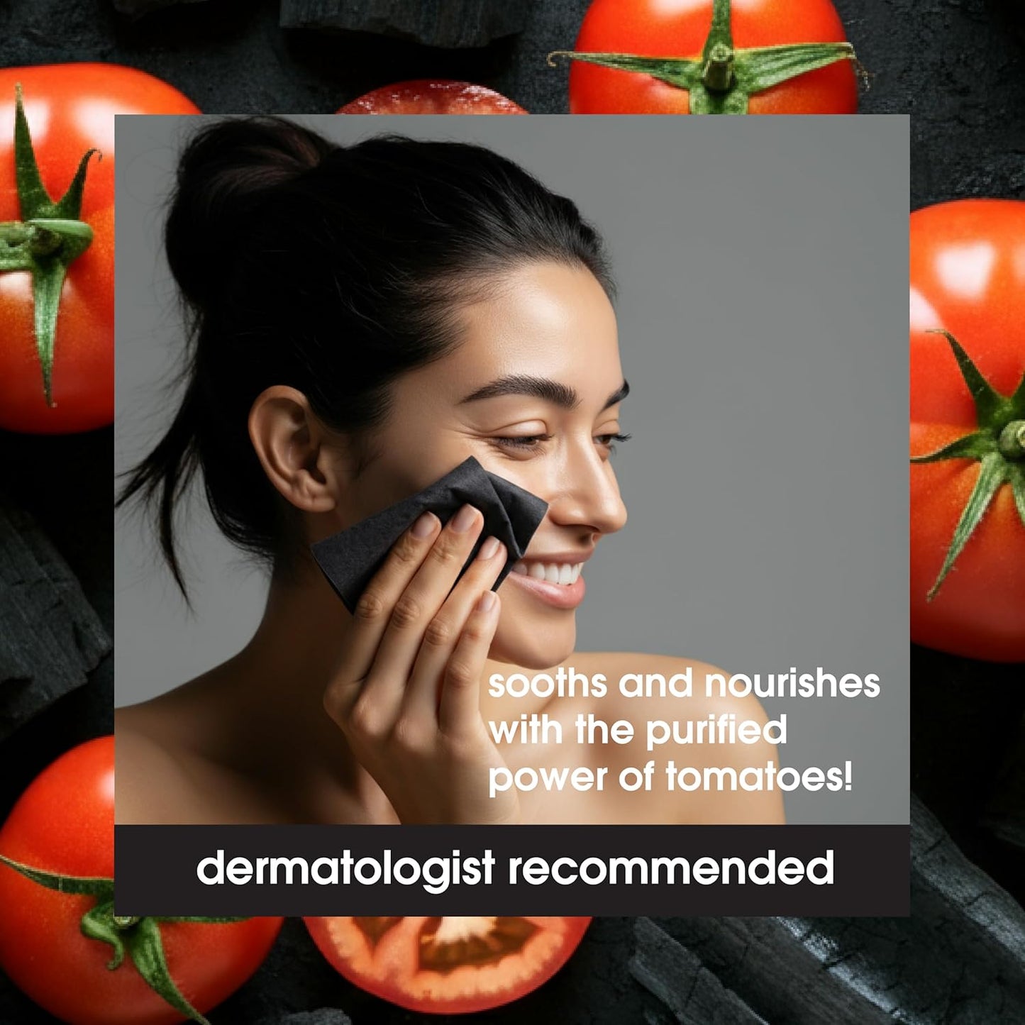 tomatoes clear skin detoxifying charcoal facial wipes – 30ct