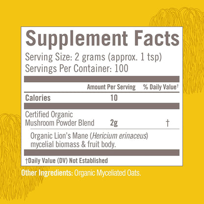 Om Lion's Mane Organic Mushroom Powder - 7.05 Oz