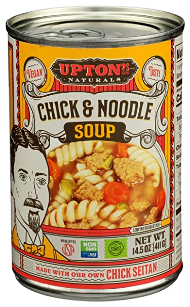 Upton's Naturals Vegan Chick'n & Noodle Soup 8 Pack, 14.5 oz ea