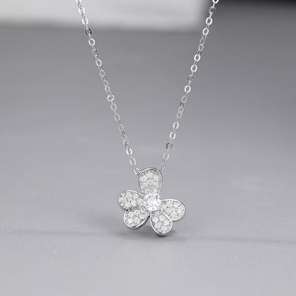 925 Sterling Silver Clover Pendant Necklace