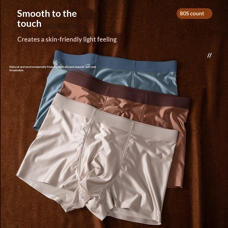 Light Luxury Satin Ice Silk High-End  Silk Antibacterial Mens Underwear
