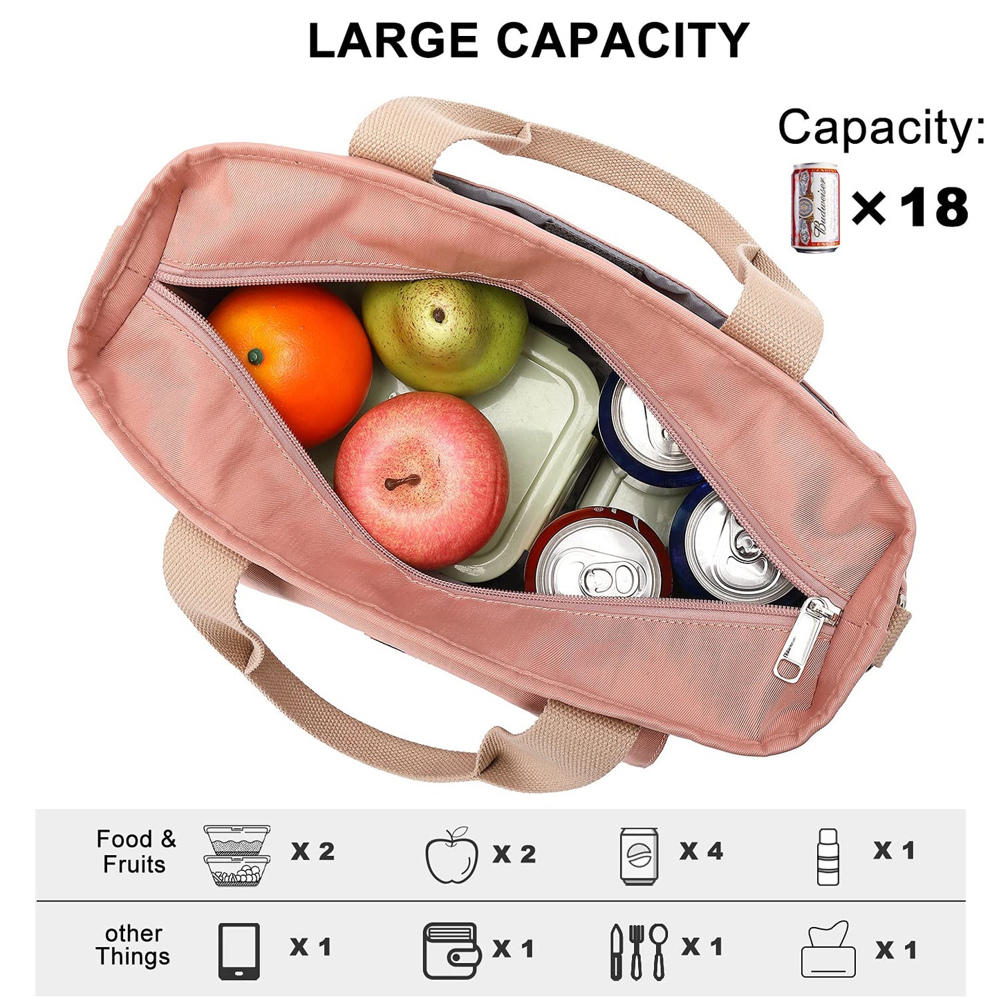 Weitars Lunch Bag for Women Work,Insulated Lunch Box Extra Large Lunch Tote Bag