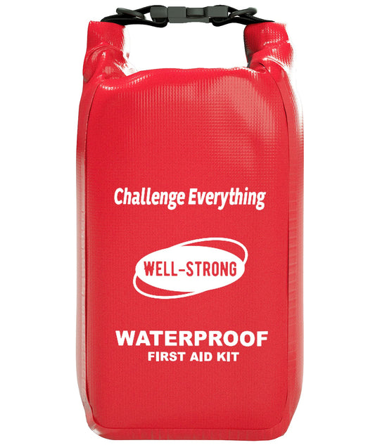Waterproof First Aid Kit Roll Top Boat Emergency Kit with Waterproof ContentsRED