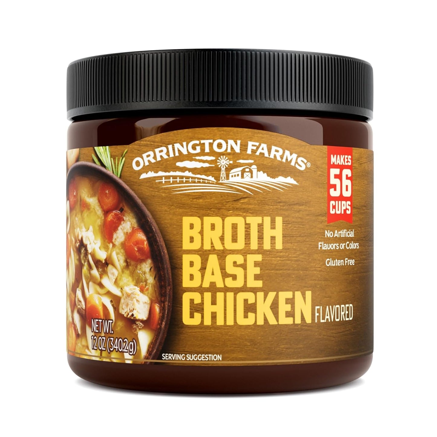 Orrington Farms Chicken Broth Base and Seasoning, 12 Oz. (Pack of 6)