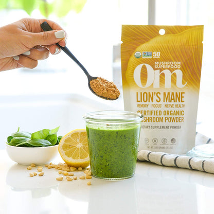Om Lion's Mane Organic Mushroom Powder - 7.05 Oz