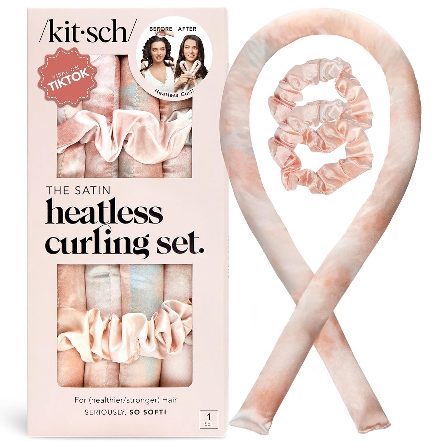 KITSCH Satin Heatless Curling Set
