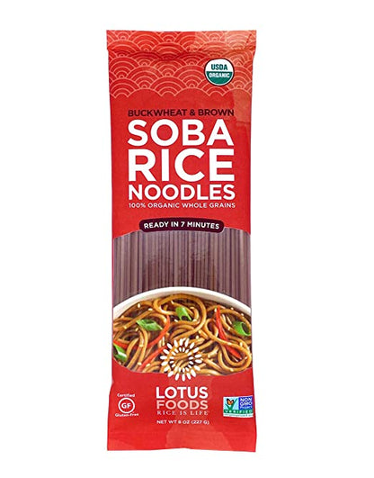 Lotus Foods Organic Buckwheat/Brown Rice Soba Noodles (Pack of 8)
