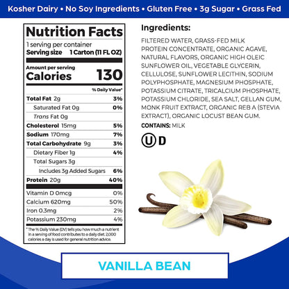 Orgain Organic Protein Vanilla Bean Shakes - 11 Fl Oz (12-Pack)