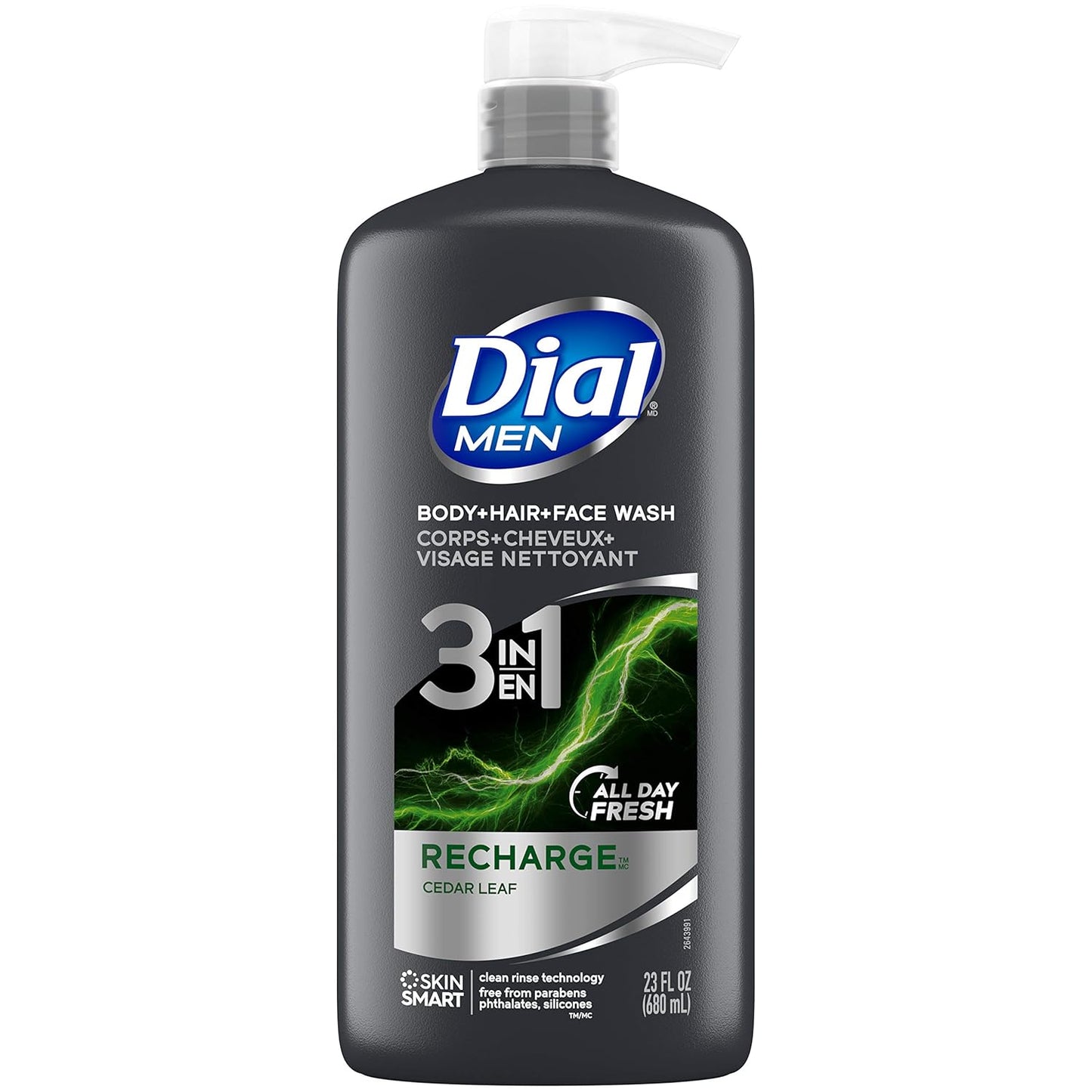 DIAL Recharge 3 In 1 Body + Hair + Face Wash