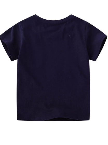 Children's Dinosaur Crew Neck Short Sleeve T-Shirt
