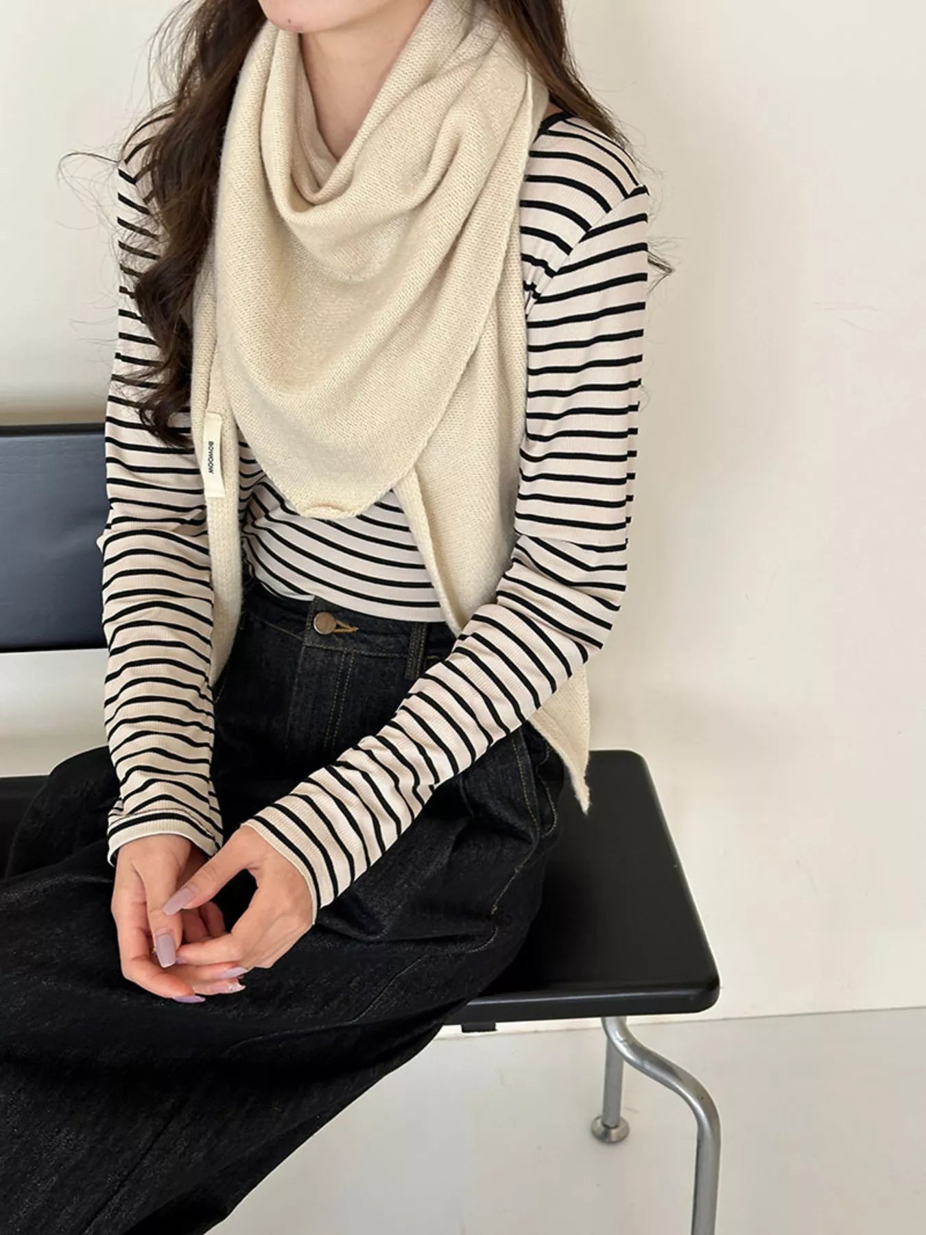 Knitted Solid Color Scarf