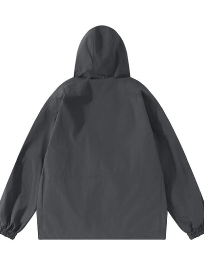 Men's Drawstring Long Sleeve Hooded Jacket