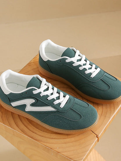 Round Toe Lace Up Sneakers