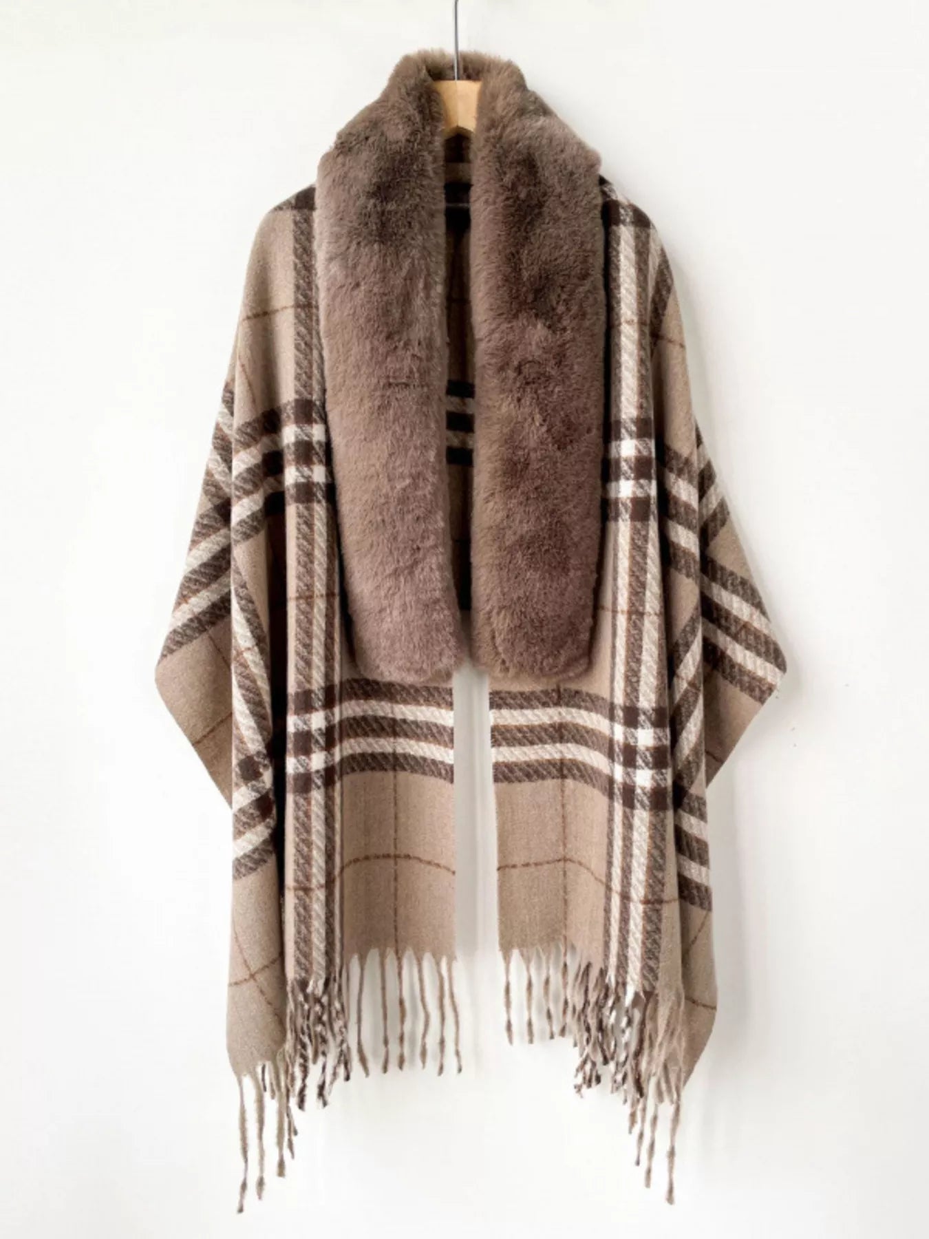 Faux Fur Fringe Scarf Wrap