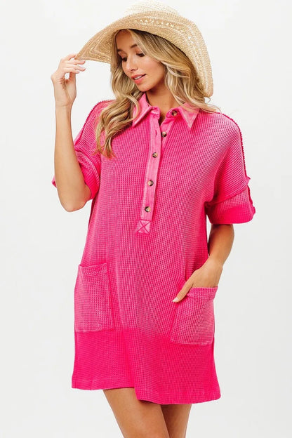 BiBi Dip Dye Mineral Washed Knit Dress